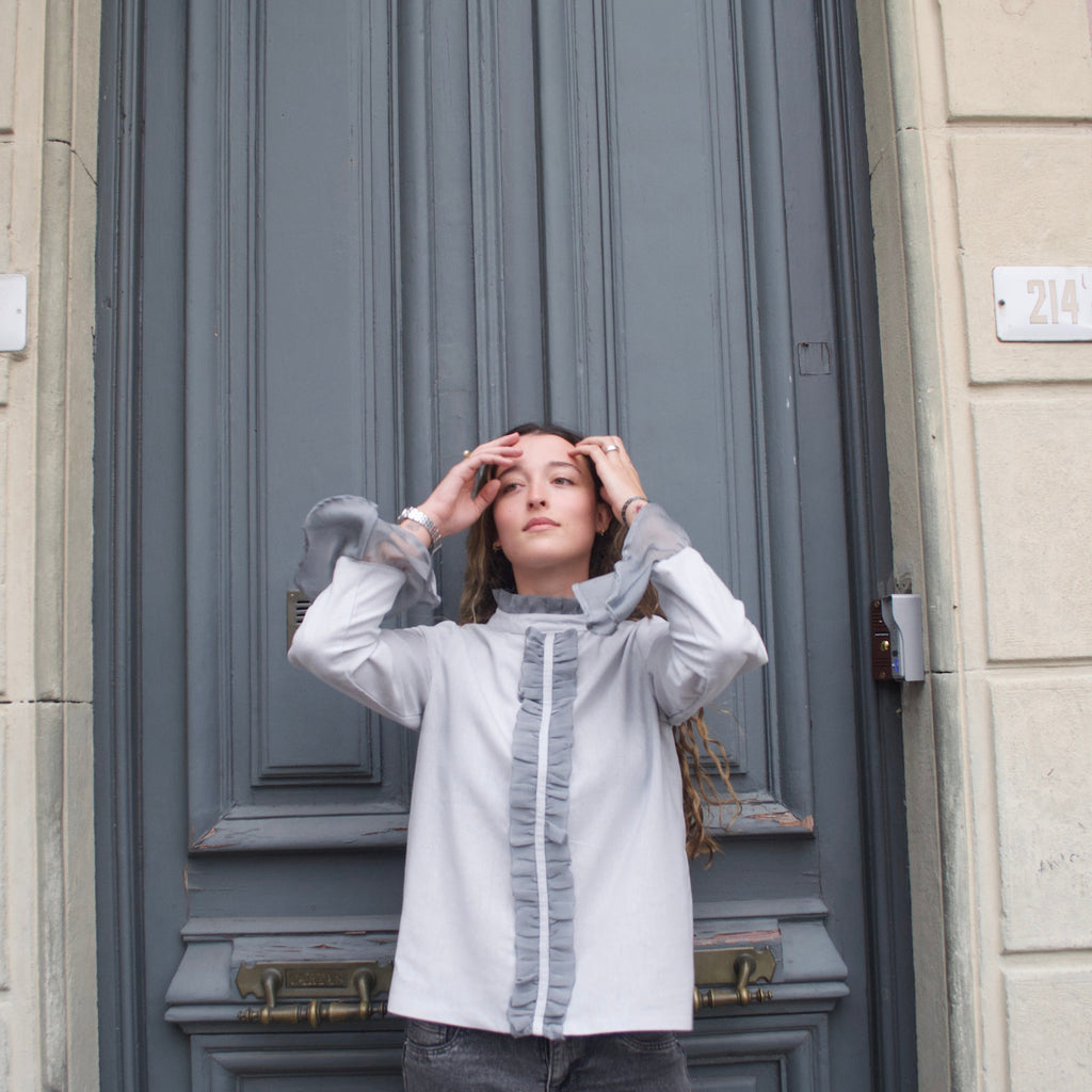 Camisa Viraró Blanca & Gris